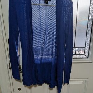 Liz Claiborne Navy Open-Front Cardigan